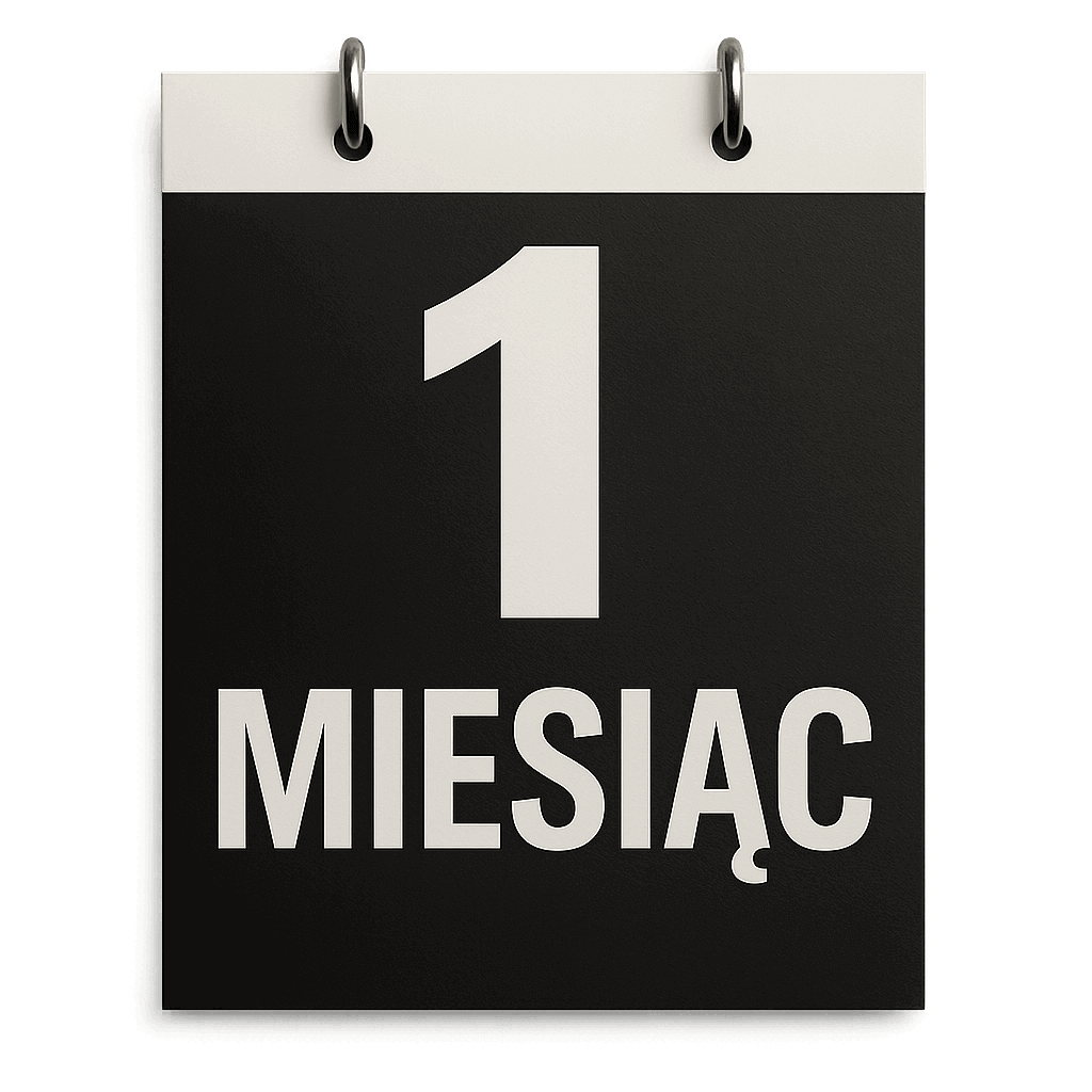 Kartka kalendarza - jeden miesiąc